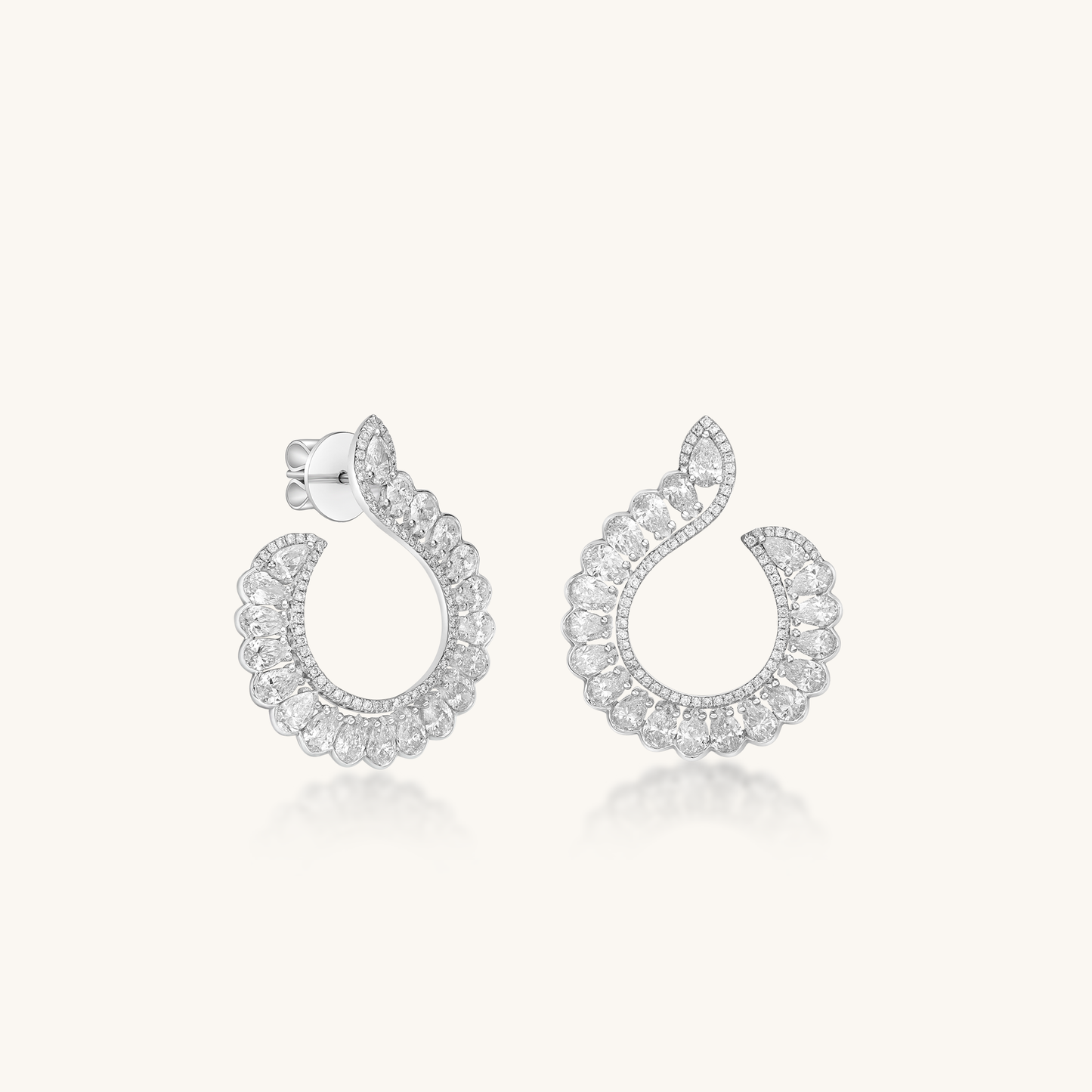 Swirl Diamond Earrings