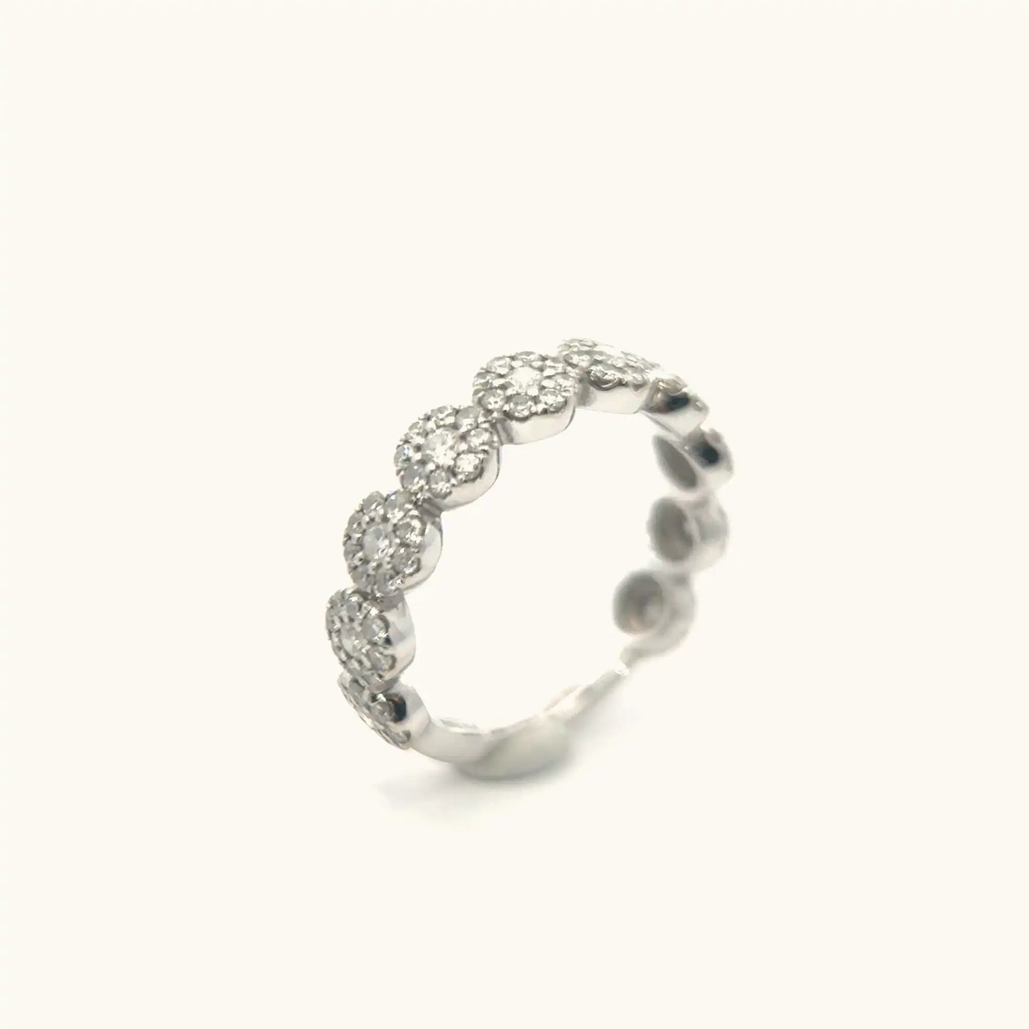 Radiant Round Diamond Cluster Band