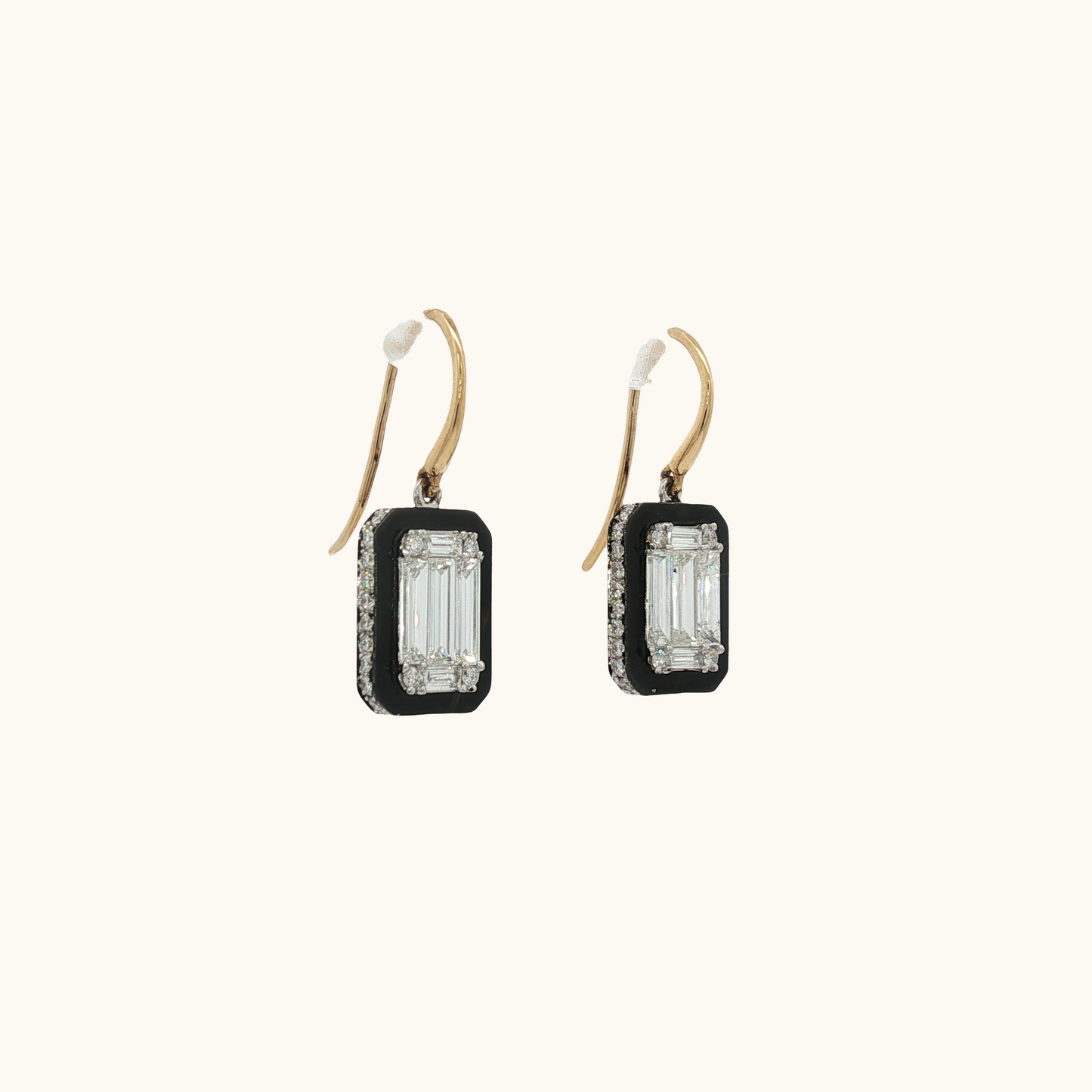 Emerald Illusion Diamond Earrings