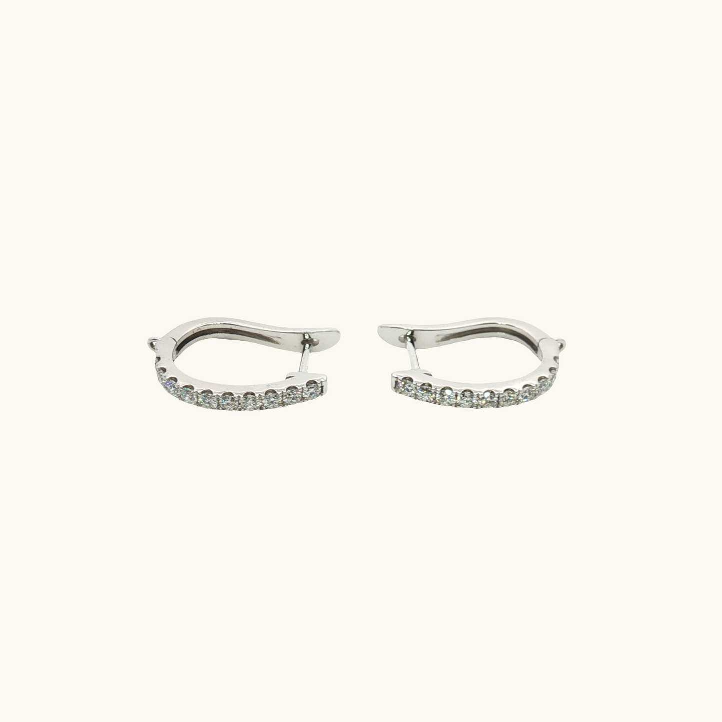 Diamond Huggie Earrings