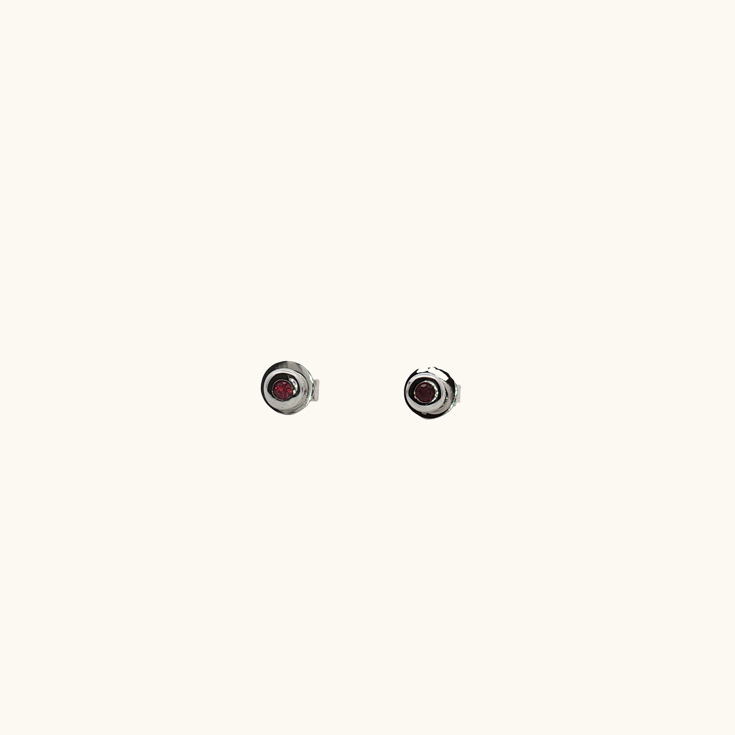 Bubble Stud Earrings Ruby