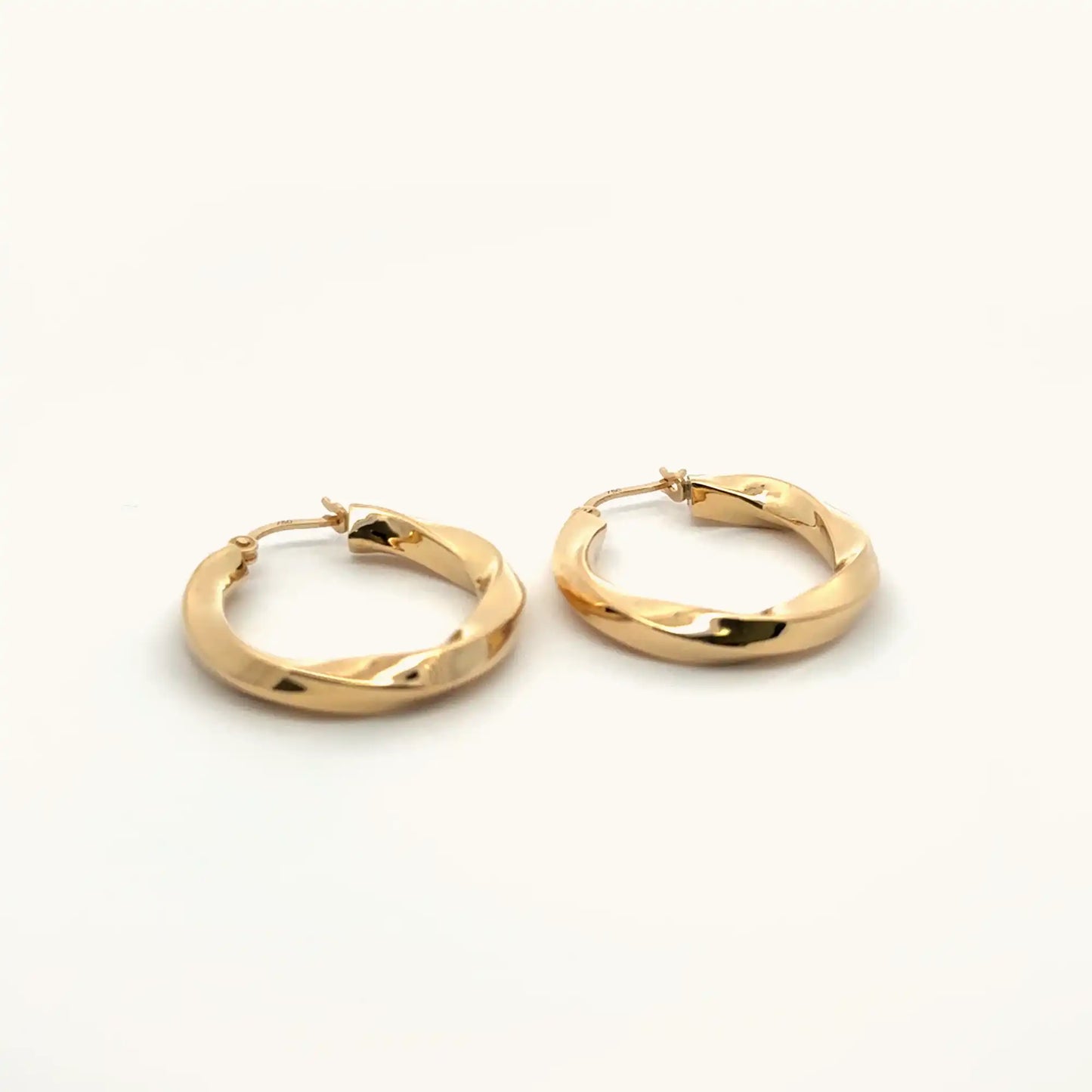 Gold Twisted Hoop Earrings