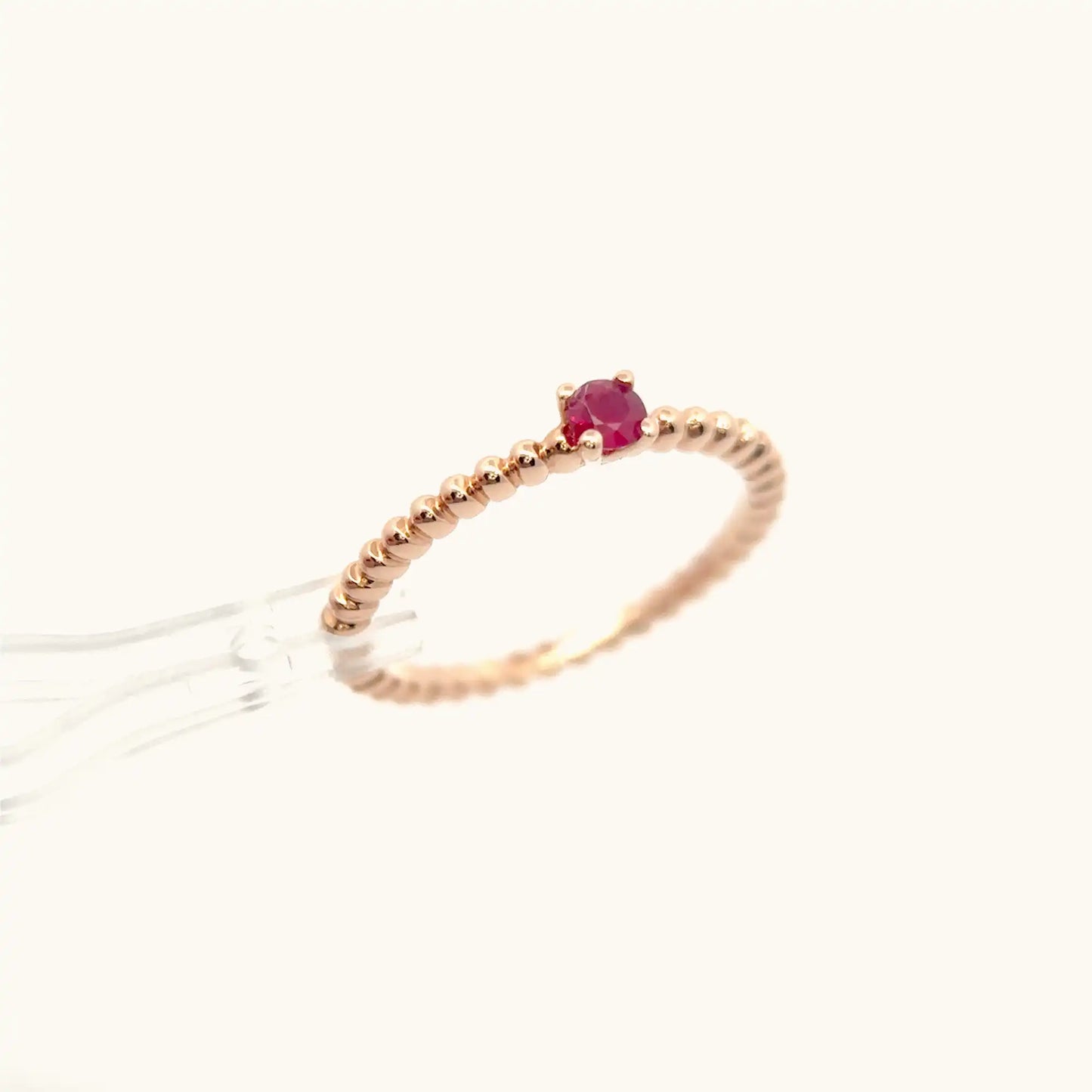 Radiant Ruby Ball Band Ring