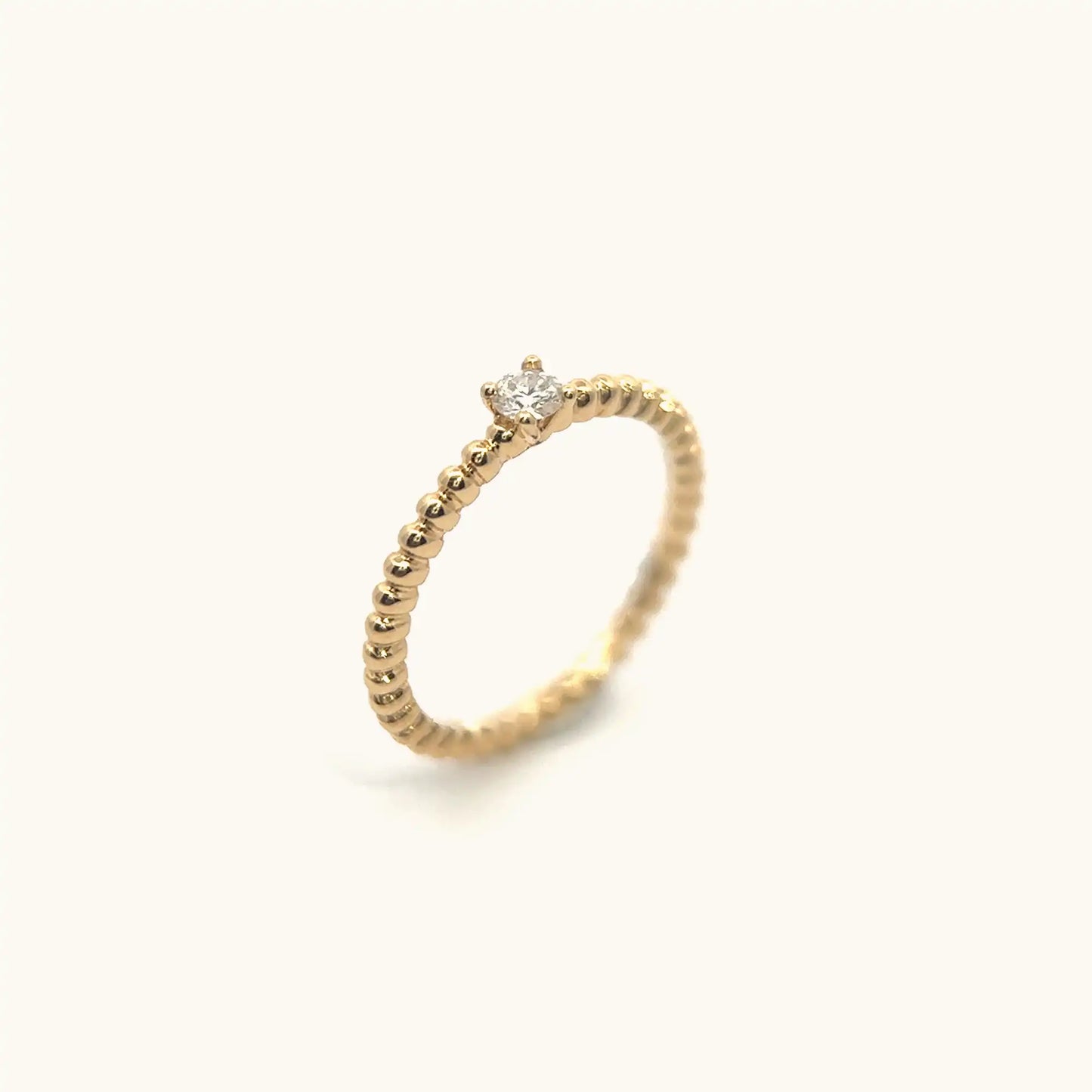 Radiant Diamond Ball Band Ring