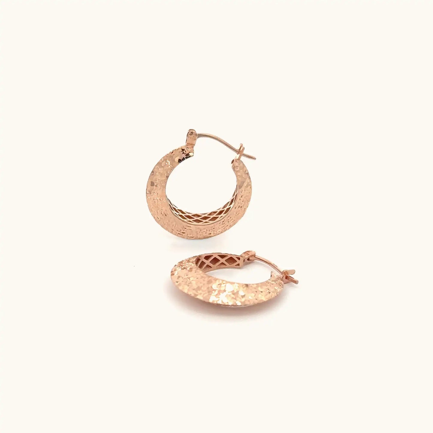 Dazzling Shining Rose Hoop Earrings