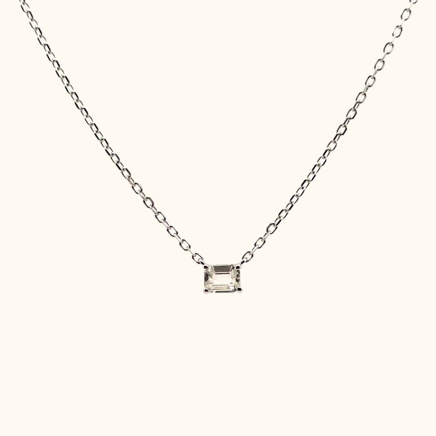 Birthstone Necklace - April Diamond