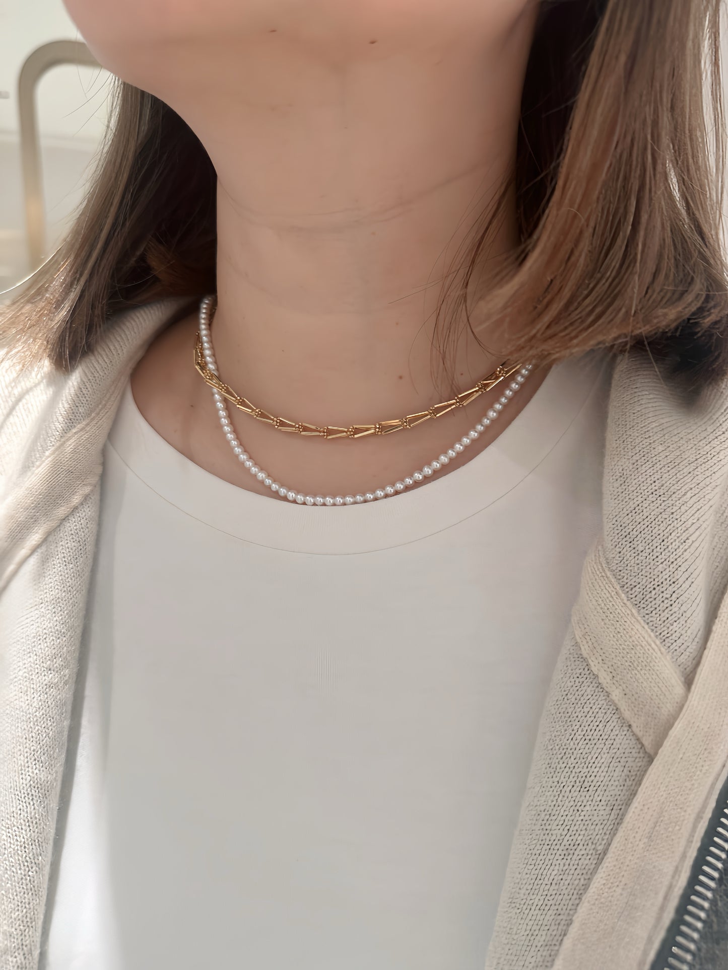 3D Gold Chain Necklace