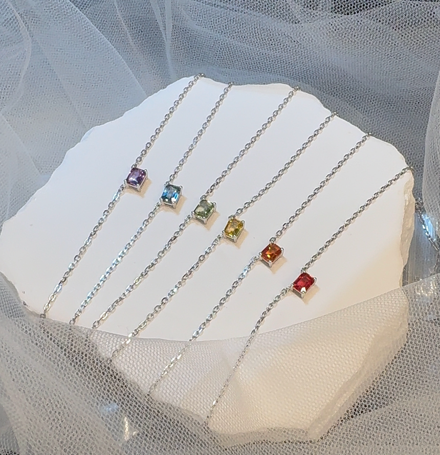 April White Sapphire Necklace