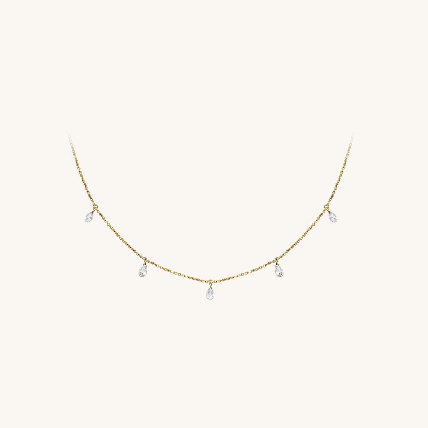 Diamond Briolette Necklace