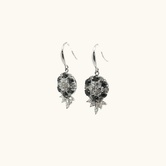 Black and White Diamond Earrings