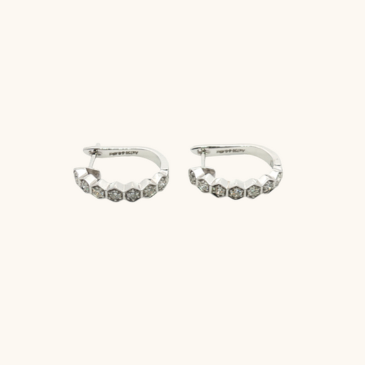 Diamond Huggie Earrings