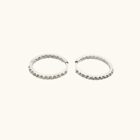 Diamond Huggie Earrings