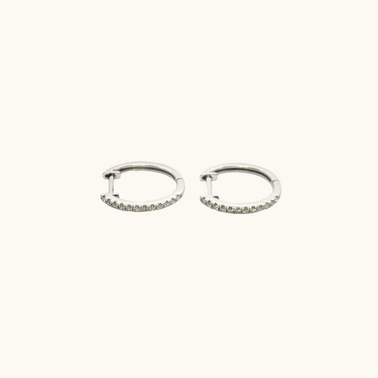Diamond Huggie Earrings