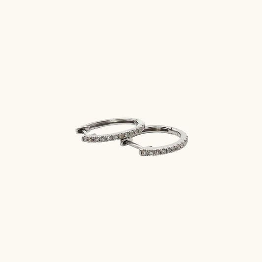 Diamond Huggie Earrings