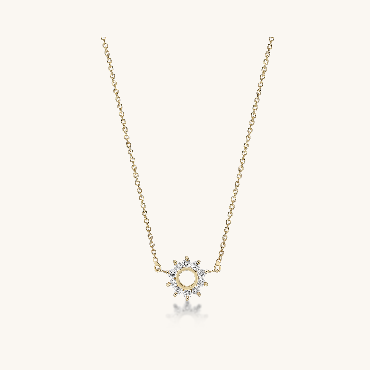 Tiny Sun Diamond Necklace