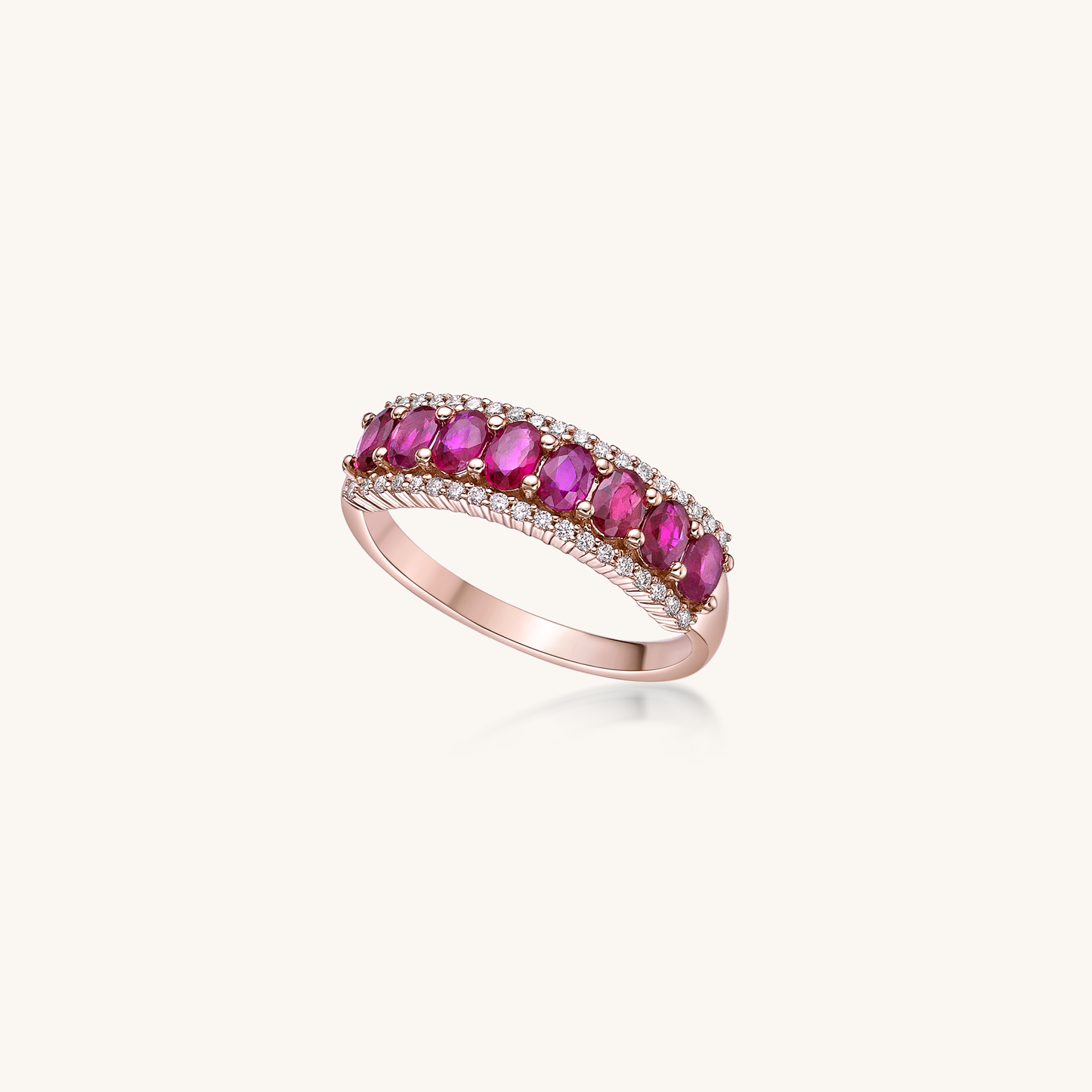 Oval Ruby and Diamond Ring