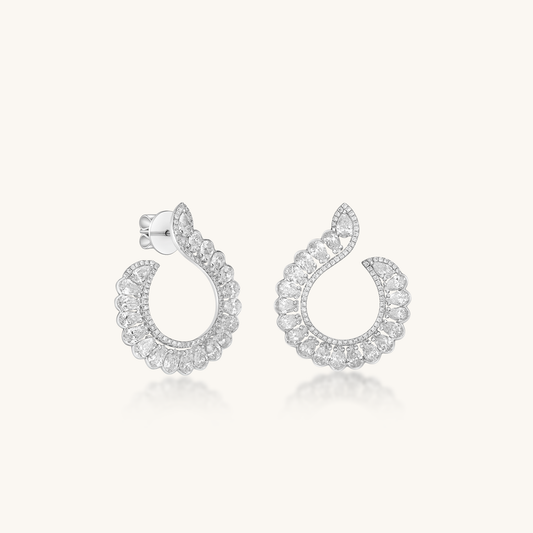 Swirl Diamond Earrings