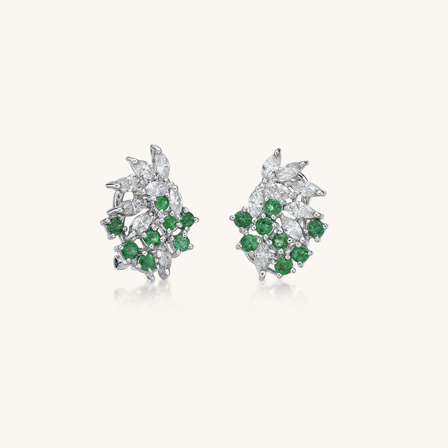 Emerald and Diamond Earrings