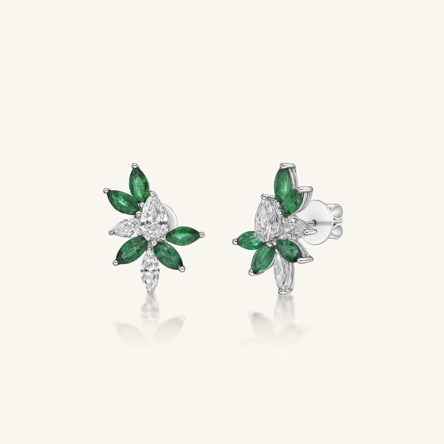 Emerald and Diamond Earrings