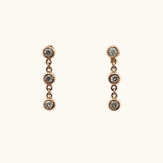 Tri Diamond Earrings