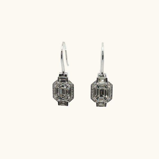 Illusion Diamond Earrings