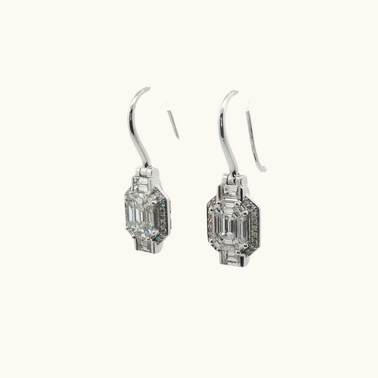Illusion Diamond Earrings