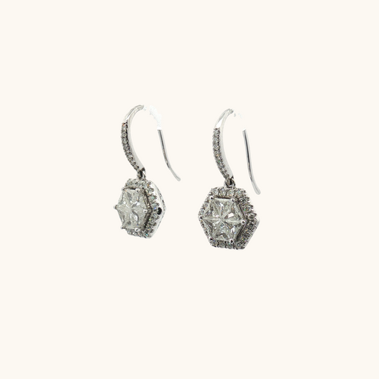 Illusion Diamond Earrings
