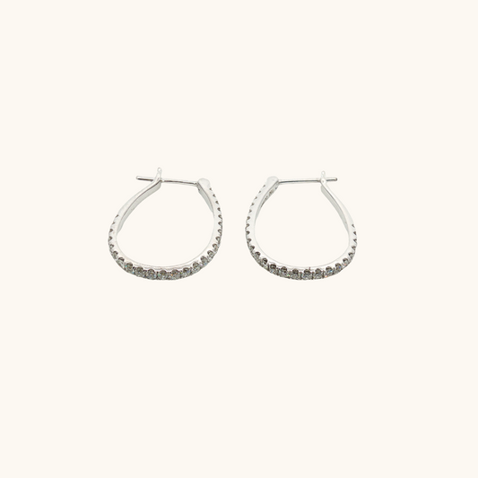 Diamond Huggie Earrings