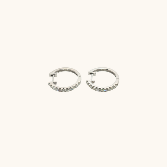 Diamond Huggie Earrings
