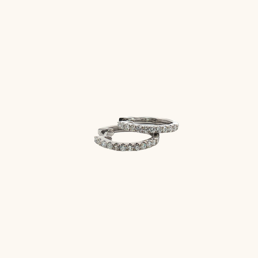 Diamond Huggie Earrings