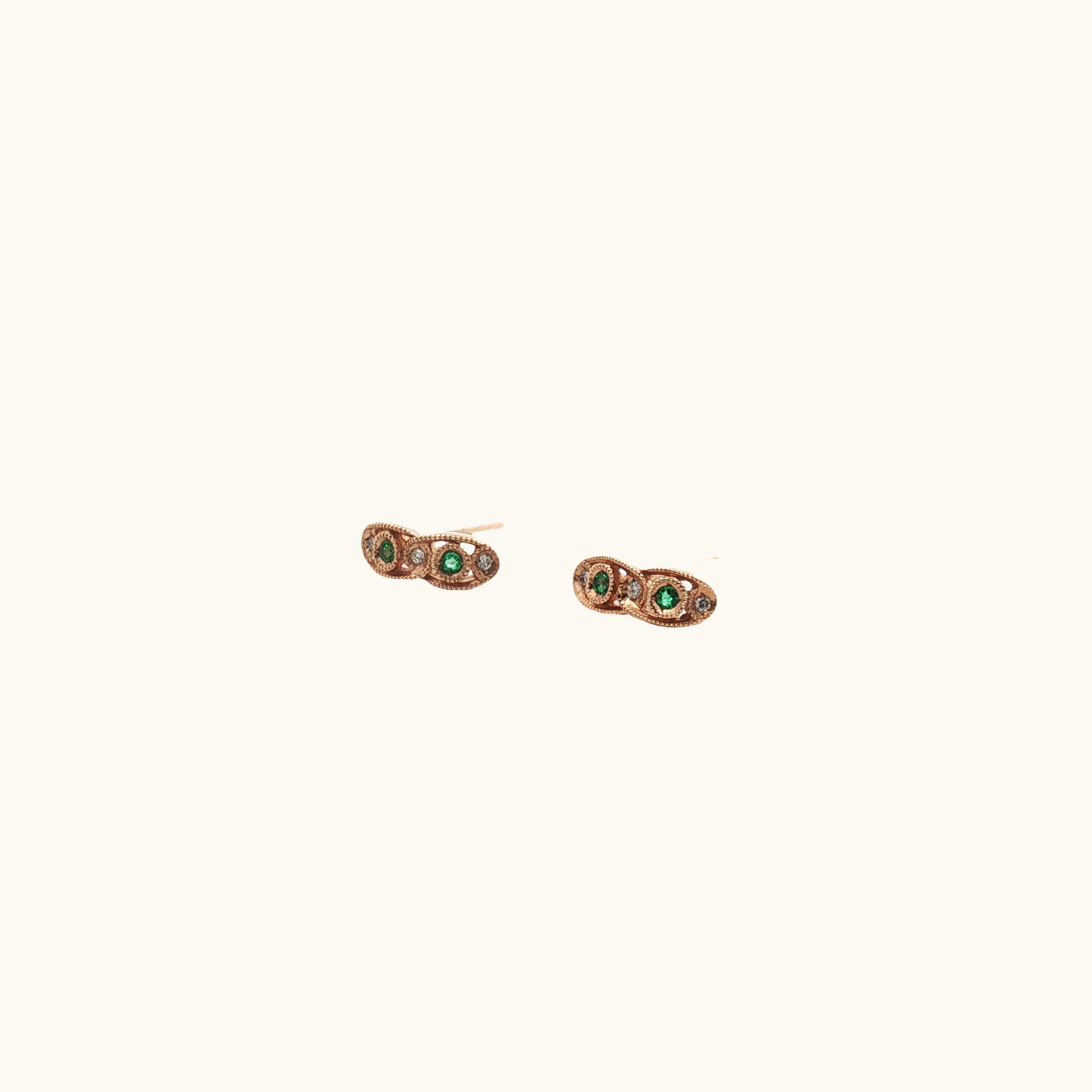 Diamond & Emerald Earrings