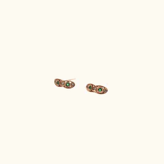 Diamond & Emerald Earrings