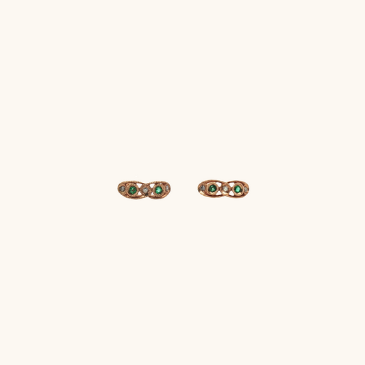 Diamond & Emerald Earrings