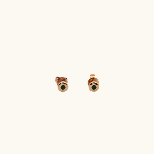 Bubble Stud Earrings Emerald