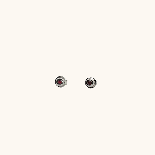 Bubble Stud Earrings Ruby
