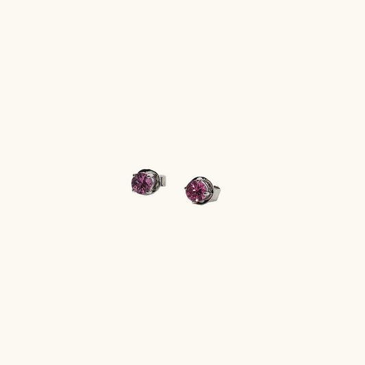 Pink Sapphire Stud Earrings