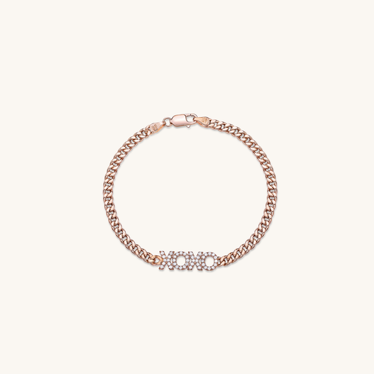 XOXO Cuban Chain Bracelet