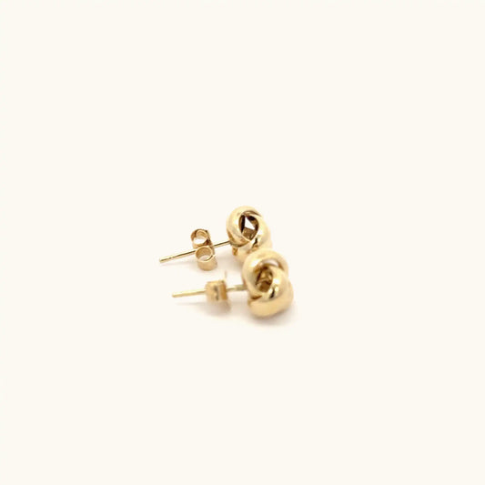 Golden Elegance Knot Earrings