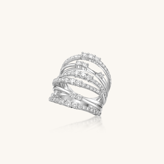 Intersecting Brilliance Diamond Ring