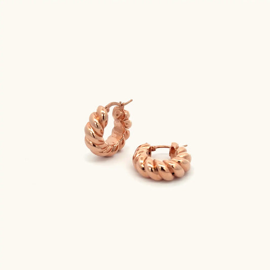 Elegant Rose Gold Hoop Earrings