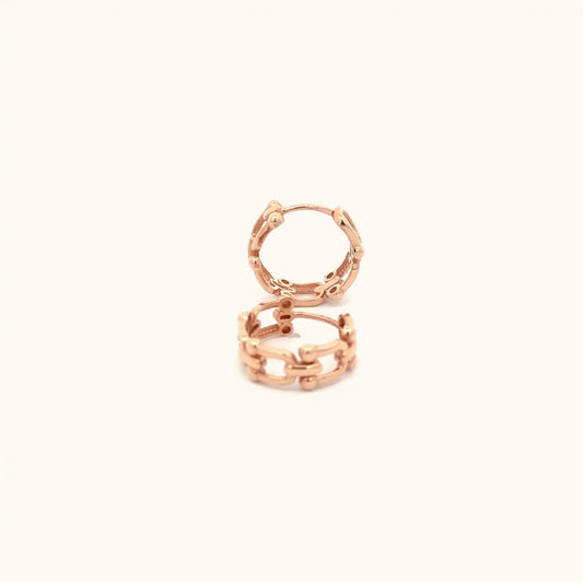 Rose Gold Horseshoe Hoop Earrings