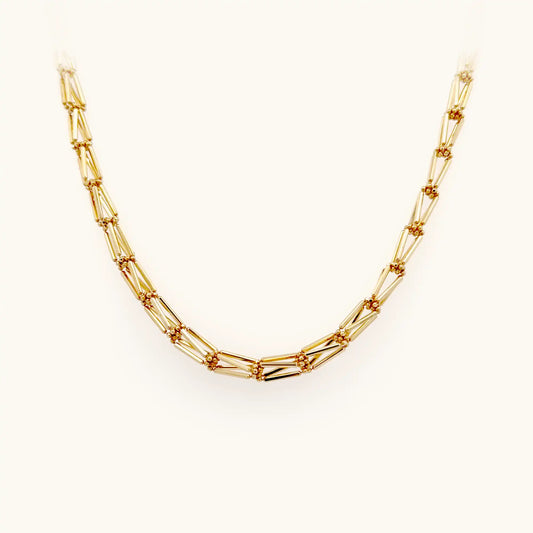 3D Gold Chain Necklace