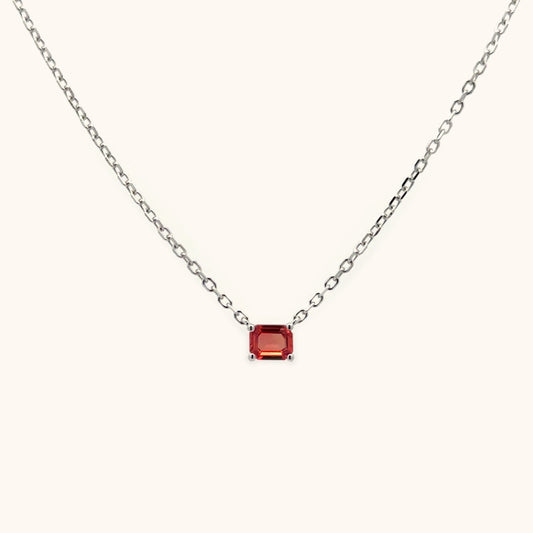 July Red Sapphire Necklace