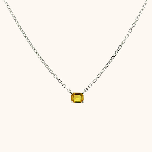 November Yellow Sapphire Necklace
