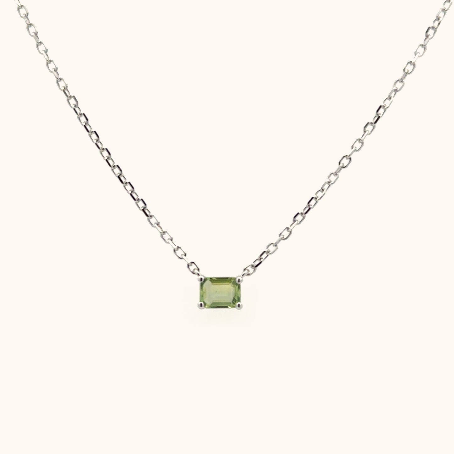 Birthstone Necklace  -  August Peridot